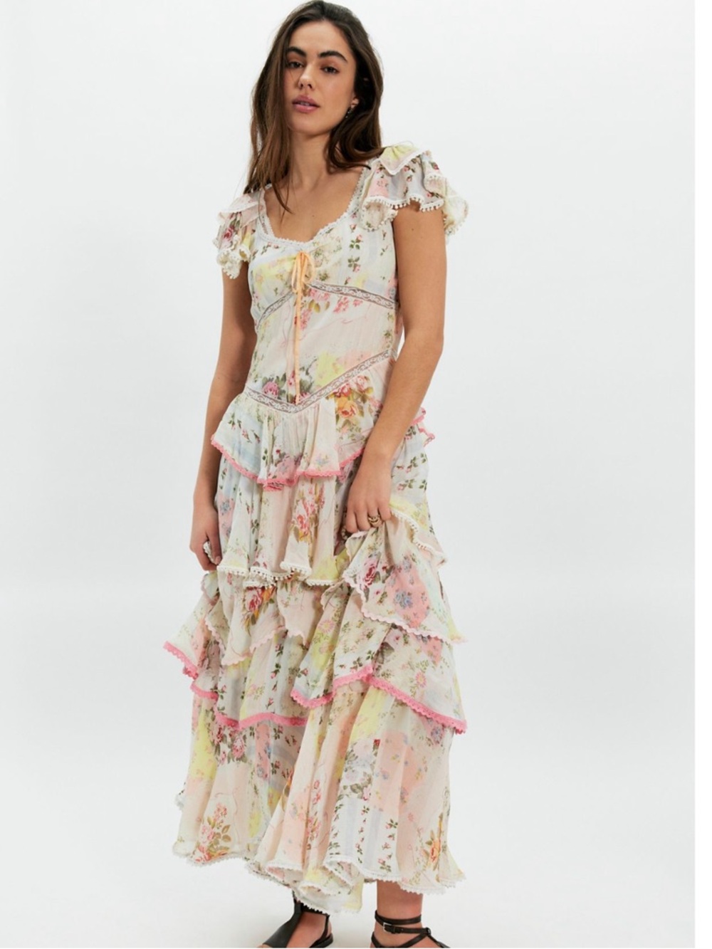 NWT Free People Love You Bunches Midi Dress, size L